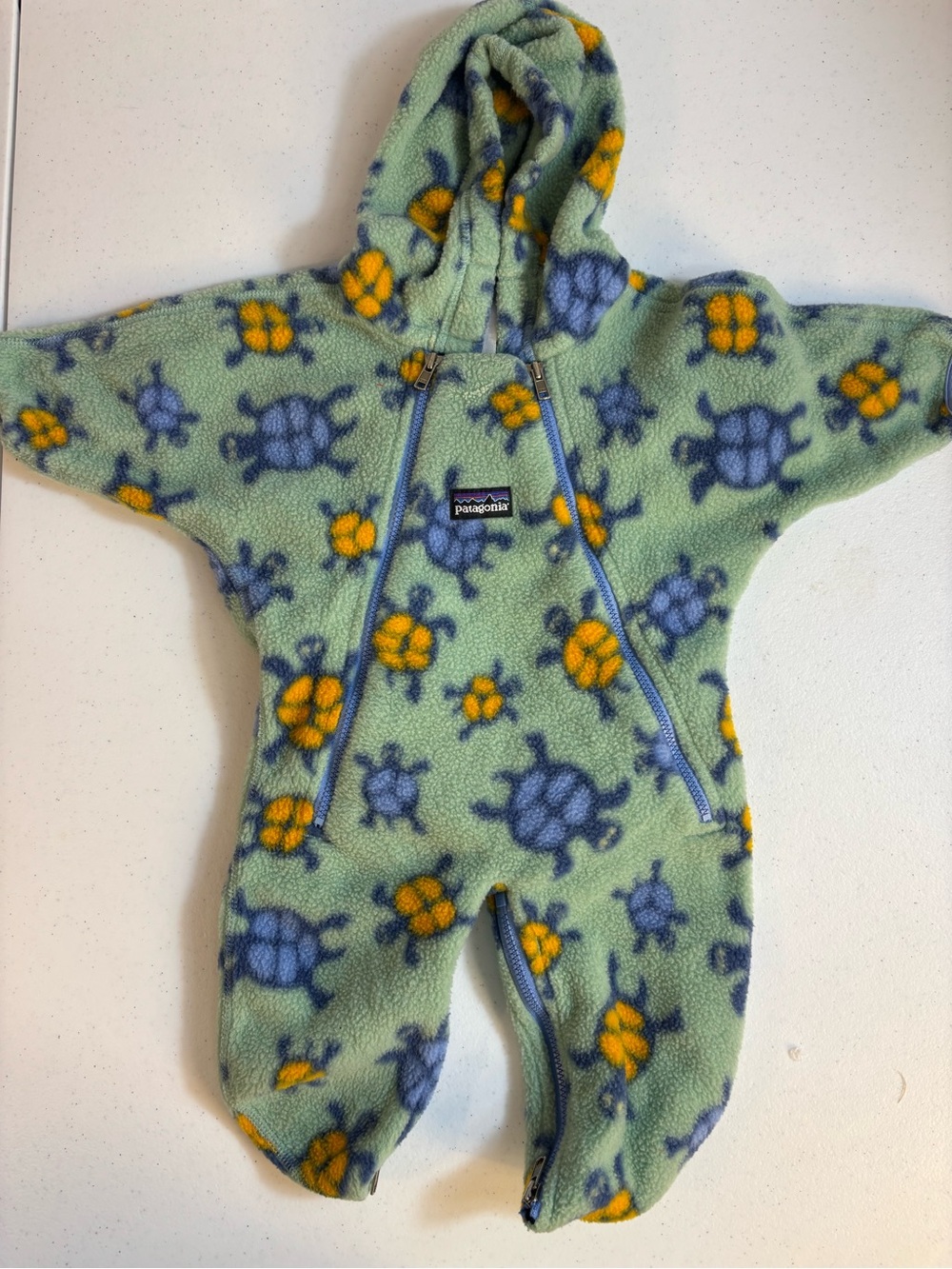 Patagonia Synchilla Turtle Baby Bunting Size Small Newborn
